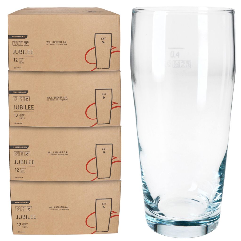 48er Set Willibecher 0,4 L geeicht Bierglas Trinkglas Cocktails Drinks