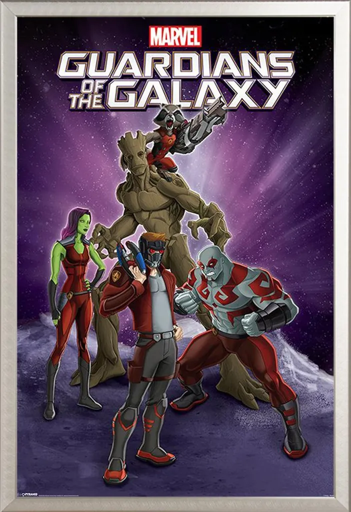 Marvel Poster Les Gardiens de la Galaxie avec cadre alu Shinsuke 61x91,5cm