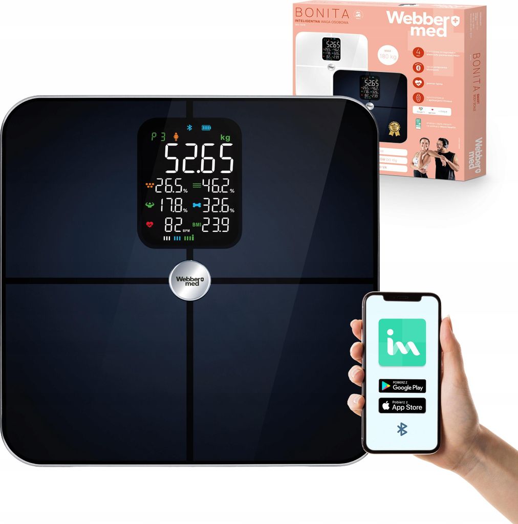 Pèse-personne analytique avec 16 paramètres Apple Health, Image du produit 