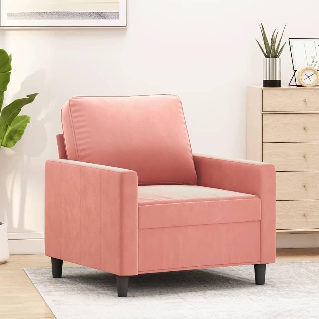 Möbel Sessel Rosa 60 cm Samt - Klassische Sofas 348728