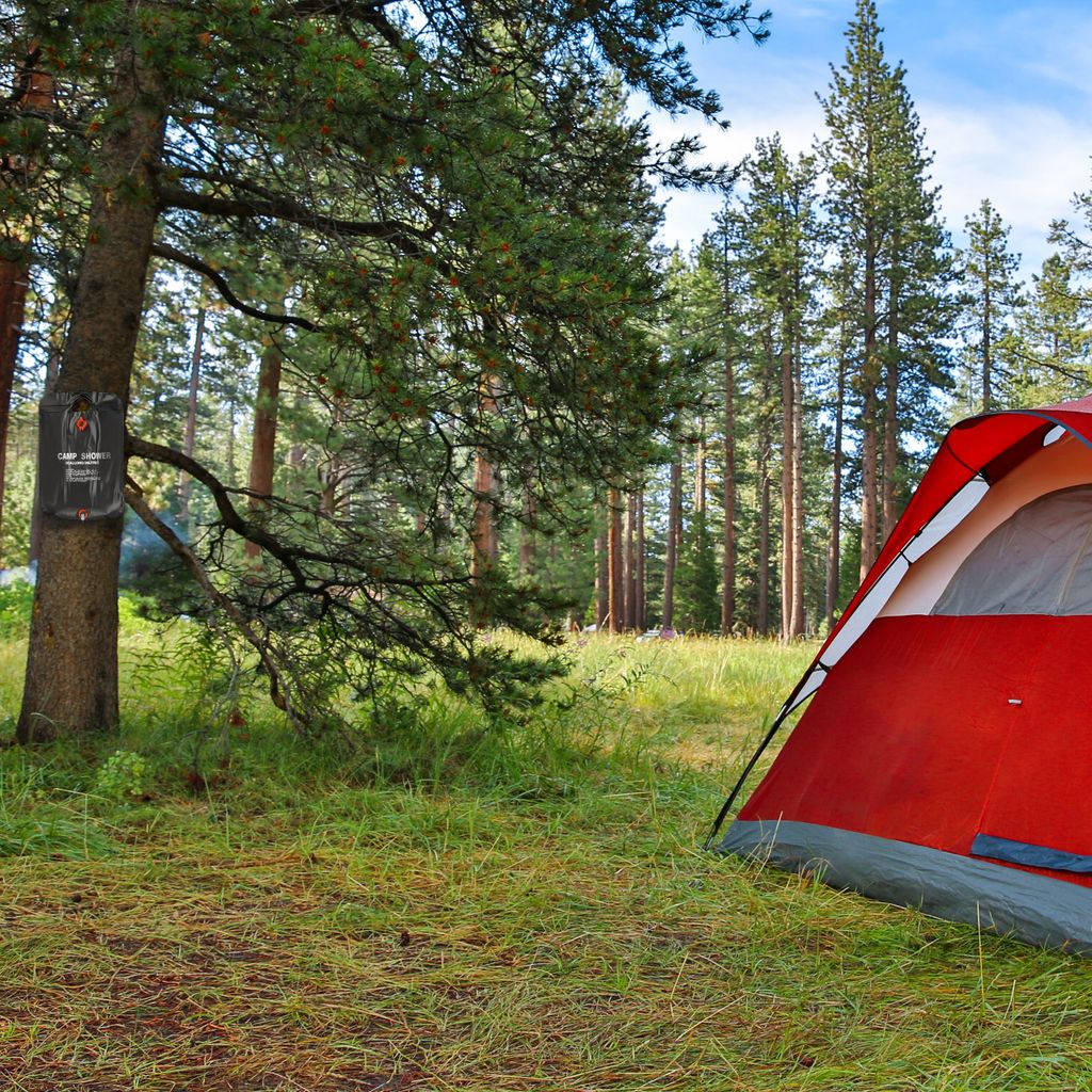 ProPlus Campingdusche 11L mit Fußpumpe Dusche Camping Zelten