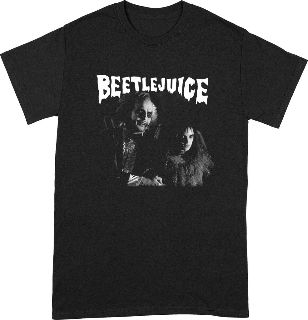 Beetlejuice - T-Shirt für Herren/Damen Uni BI128 (XXL) (Schwarz/Weiß)