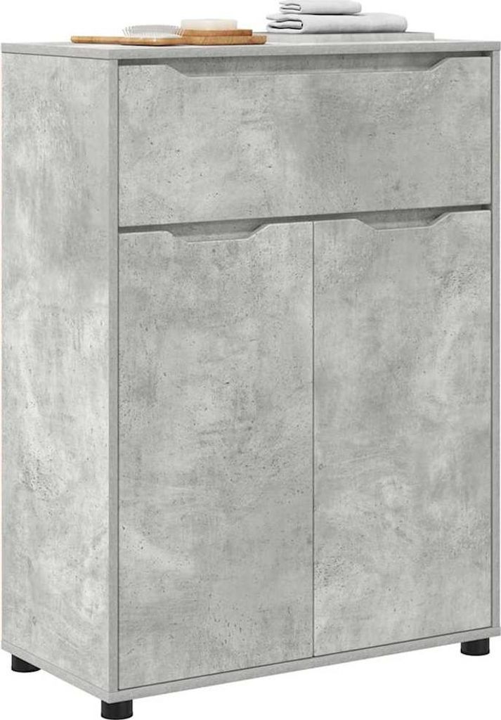 Eleganter Möbel Badezimmerschrank Beton Grau 72,5 x 36,5 x 100cm Holzwerkstoff - CJG253317 - Spiegelschränke