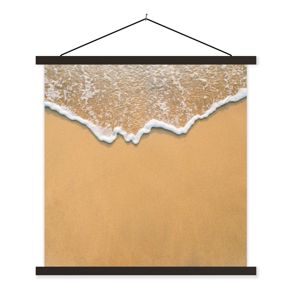 MuchoWow Textilposter Strand - Sommer - Meer 40x40 cm mit schwarzem Rahmen - Fotos