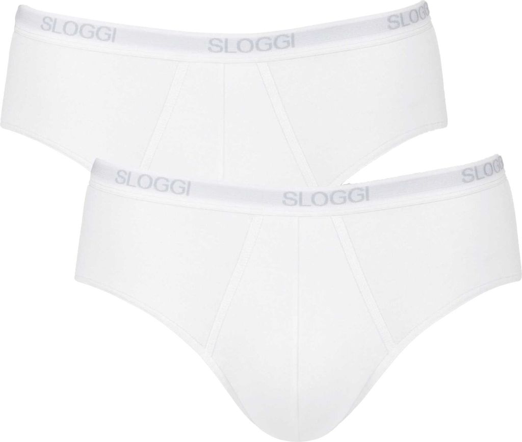 SLOGGI Herren Slips 2er-Pack Stretch-Baumwolle sichtbarer Gummizug Artikel BASIC MIDI MEN, 7 EU 7 - ES 5 - FR 5 - GB 38 - US XL, Cotone 96%,Elastha...