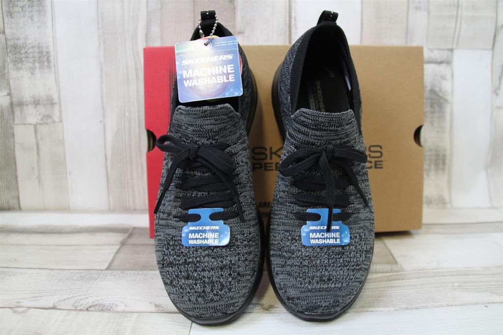 Skechers Damen Slipper grau-schwarz 36
