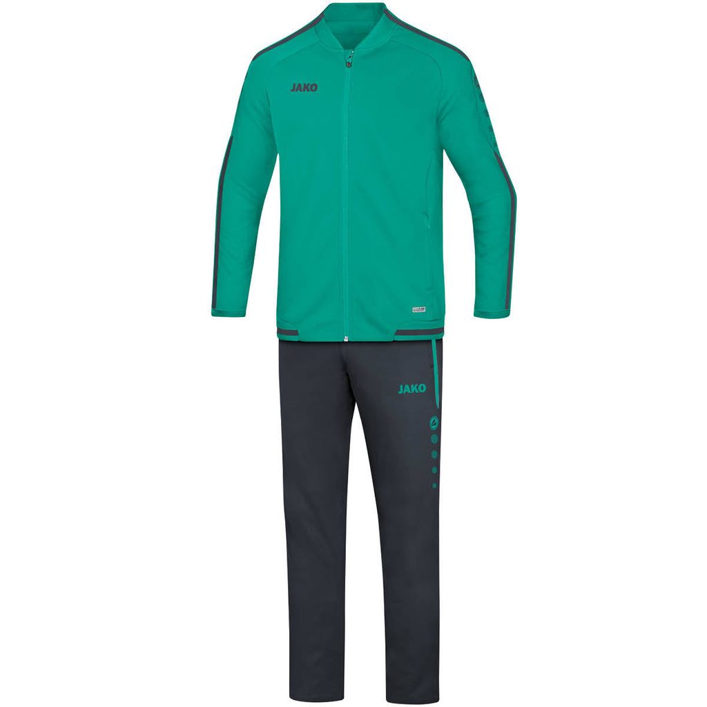 Jako Fußball Präsentationsanzug Striker 2.0 Damen Sportanzug Jacke Hose türkis grau Gr 44