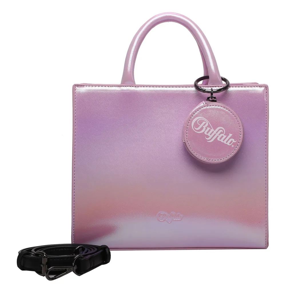 Grand Sac Cabas Lilas BUFFALO Rainbow Big Boxy avec Bandoulière Femme