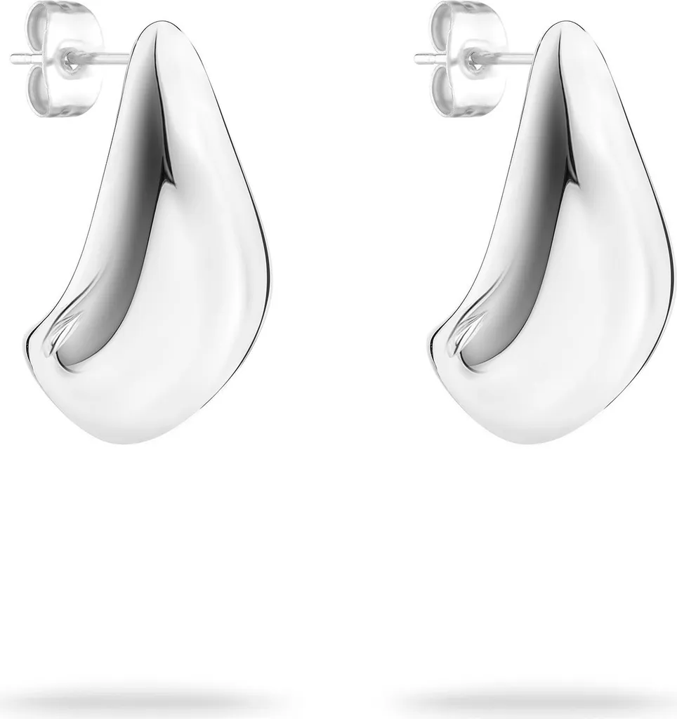 Boucles d'oreilles Gouttes Organiques en Acier pour Femme Style Chic