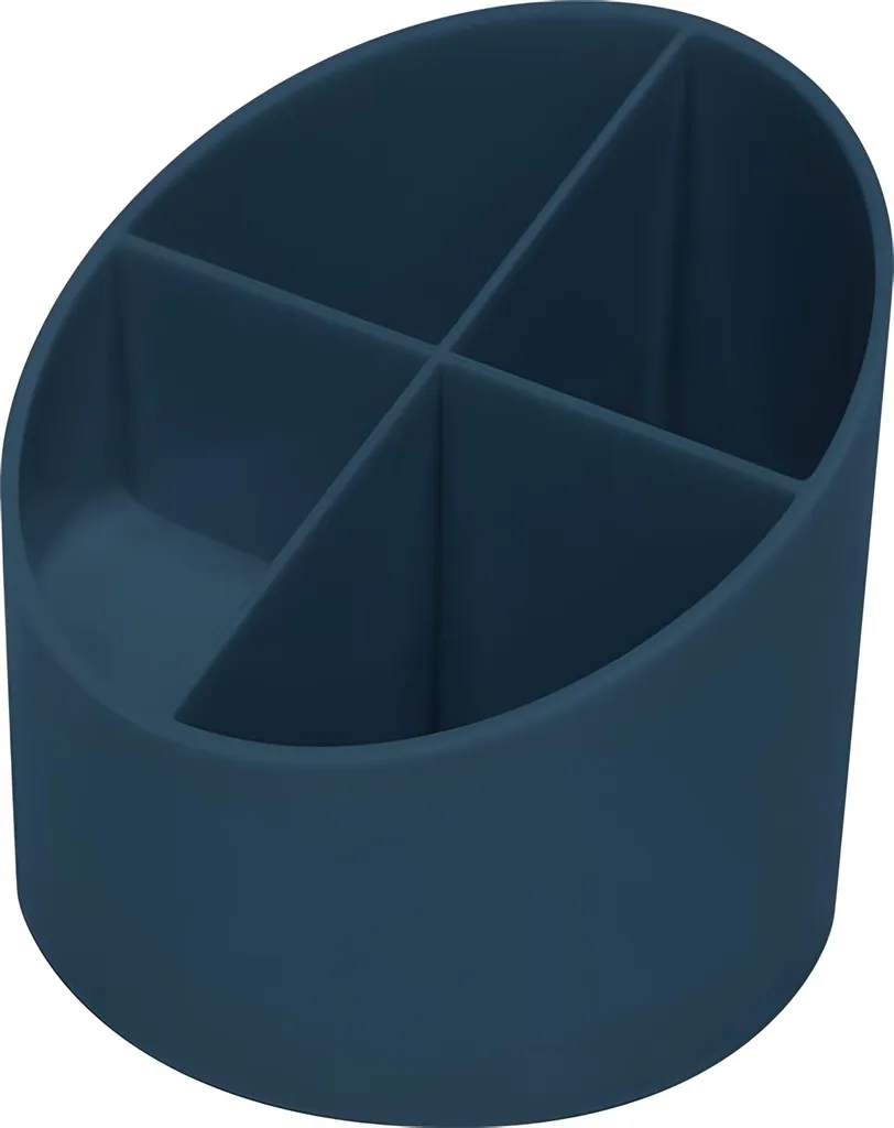 Helit Multicup Blu H6790234 | Porta Penne Eco 4 Vani per Smart Working