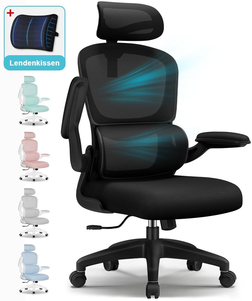 Aiibot Chaise de bureau ergonomique, 5D soutien lombaire Image du produit 