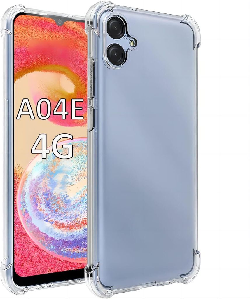 A transparent phone case is shown on a white background, with a phone inside it.