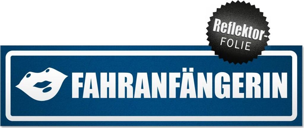 Fahranfängerin Kuss invertiert Magnetschild Schild magnetisch