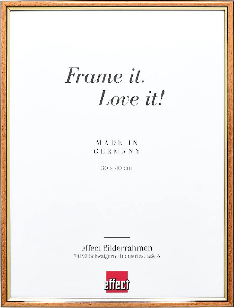 Cornice Foto 30x30 Legno Chiaro con Vetro Antiriflesso | Profilo 23