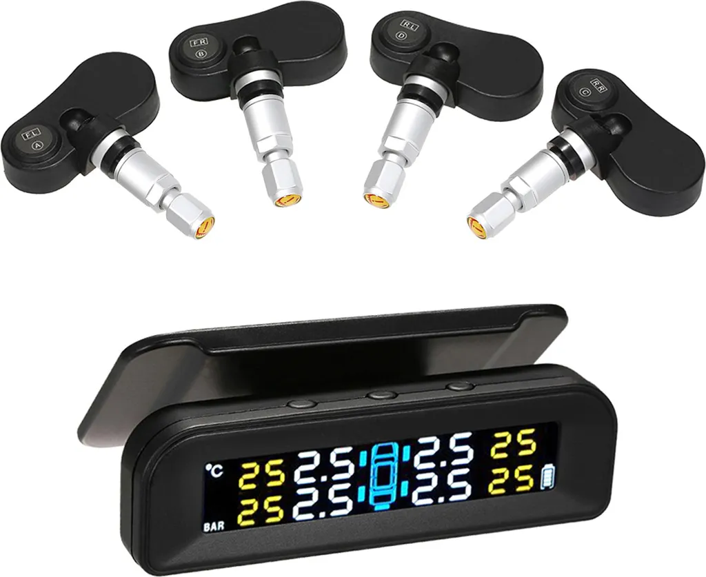 Équipement TPMS solaire pour surveiller la pression des pneus en voiture