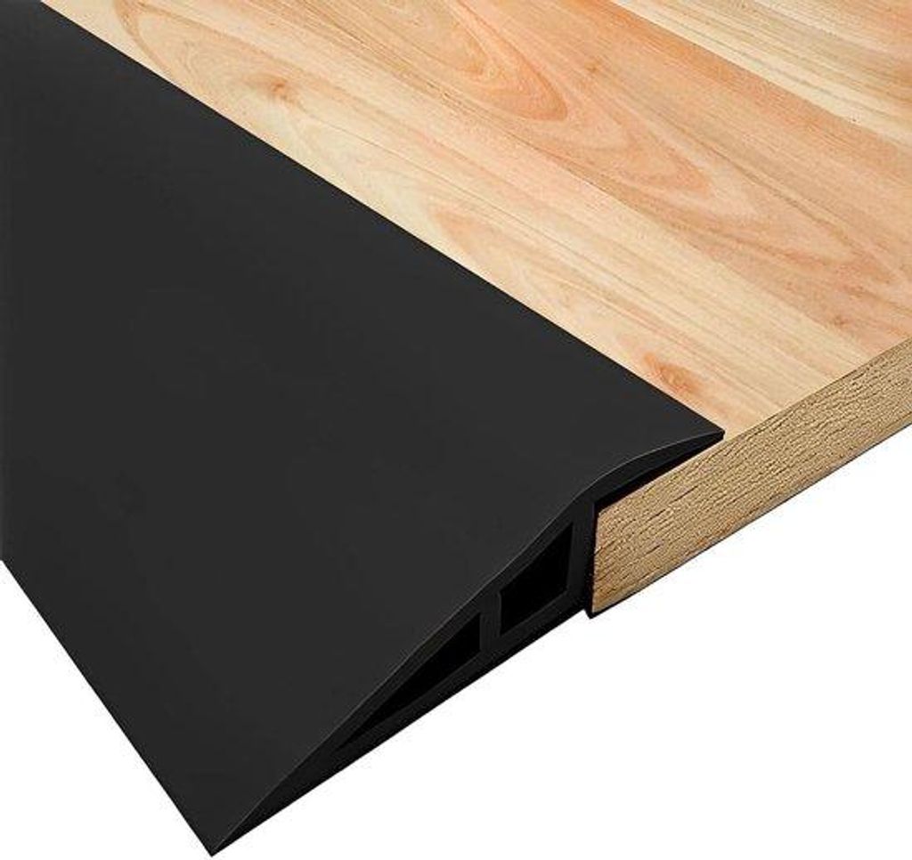 Selbstklebendes PVC-Übergangsprofil, 1m/2m Fußbodenübergangsleiste mit Höhenverstellung, Fußbodenübergang, geeignet für Höhen von 12mm-15mm...