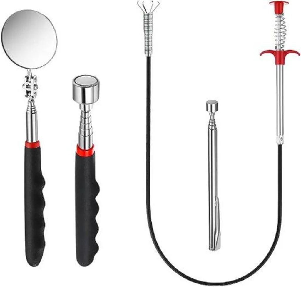 Pince télescopique flexible à griffes et aimant 60cm, bras articulé
