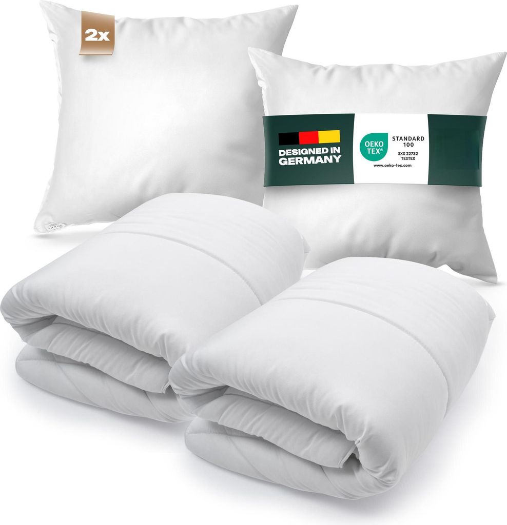 4er Pack Bettenset Ganzjahresdecke Steppbettdecke  155x220 Produktbild 