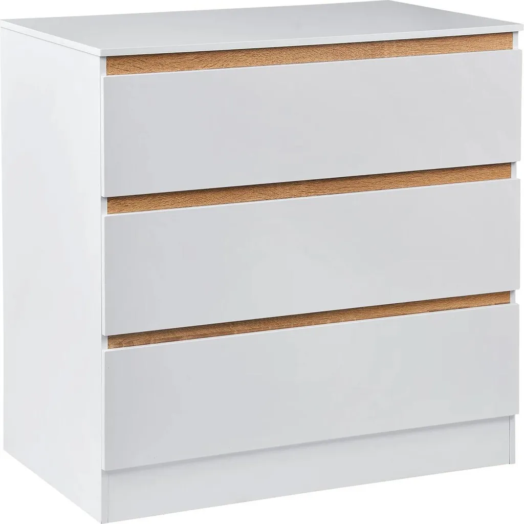Petite commode 80cm stable et robuste pour ranger jusqu'à 75kg de linge