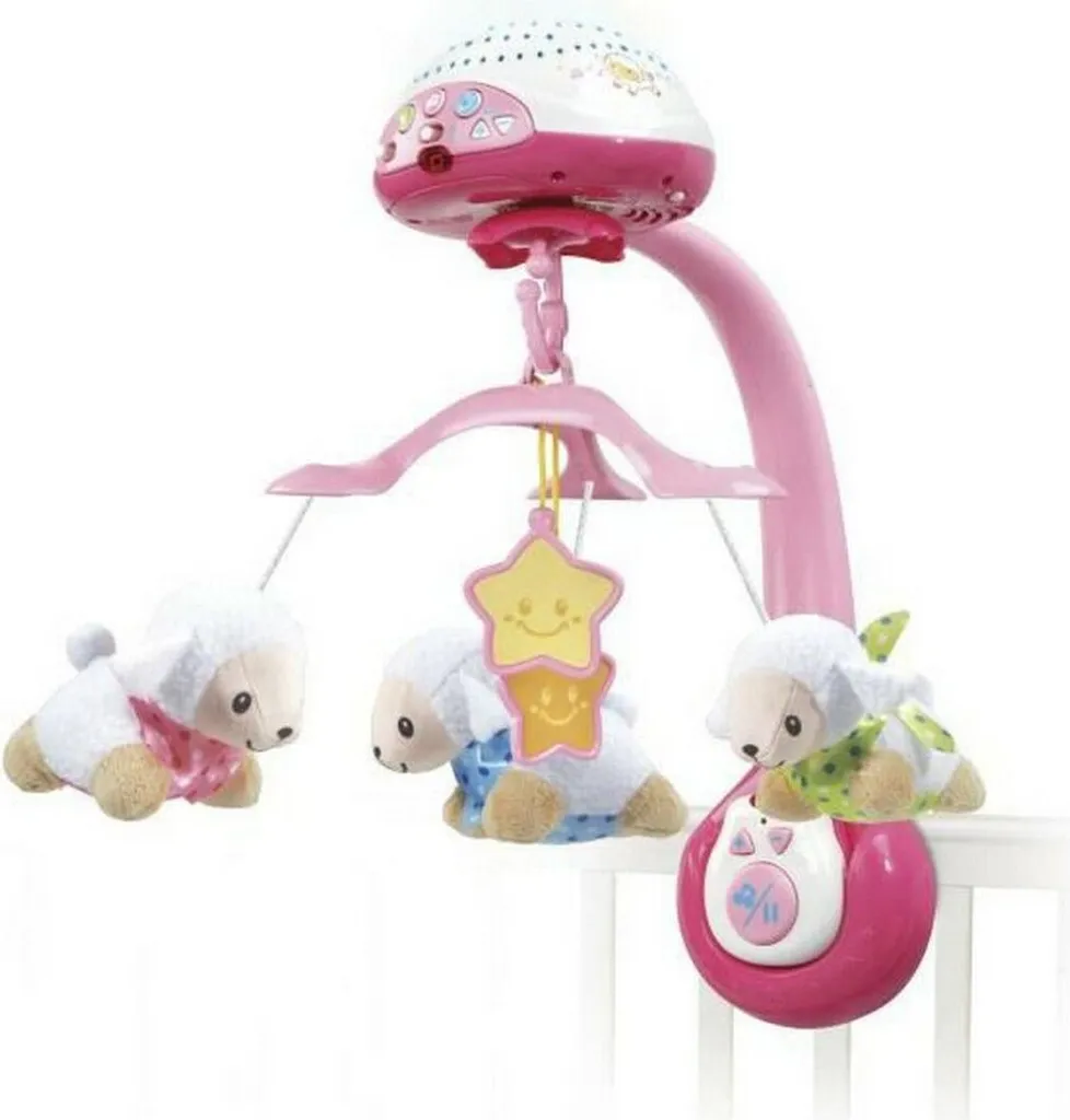 Veilleuse Musicale Bébé VTech Rose Projecteur Lumineux pour le Berceau