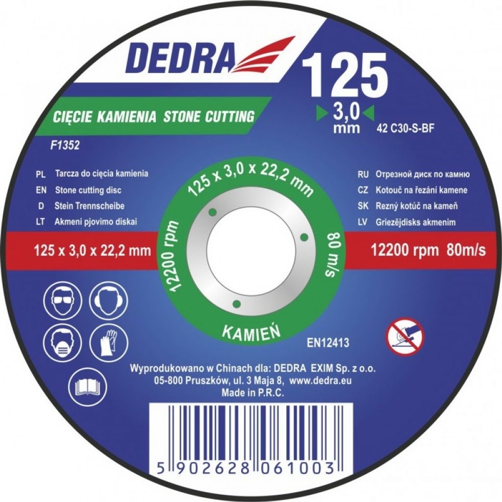 Tarcza do kamienia wypukła 125x3,0x22,2 mm Immagine del prodotto 