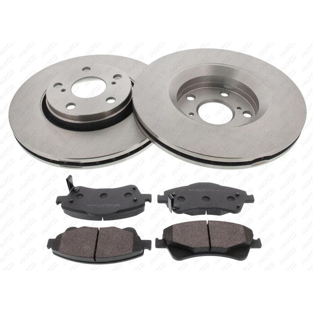 Mapco Bremsscheiben+Bremsbelaege (Bremsensatz) Vorderachse TOYOTA AURIS (NRE15_,ZZE15_,ADE15_,ZRE15_,NDE15_),AVENSIS Station Wagon (ZRT27,ADT27)