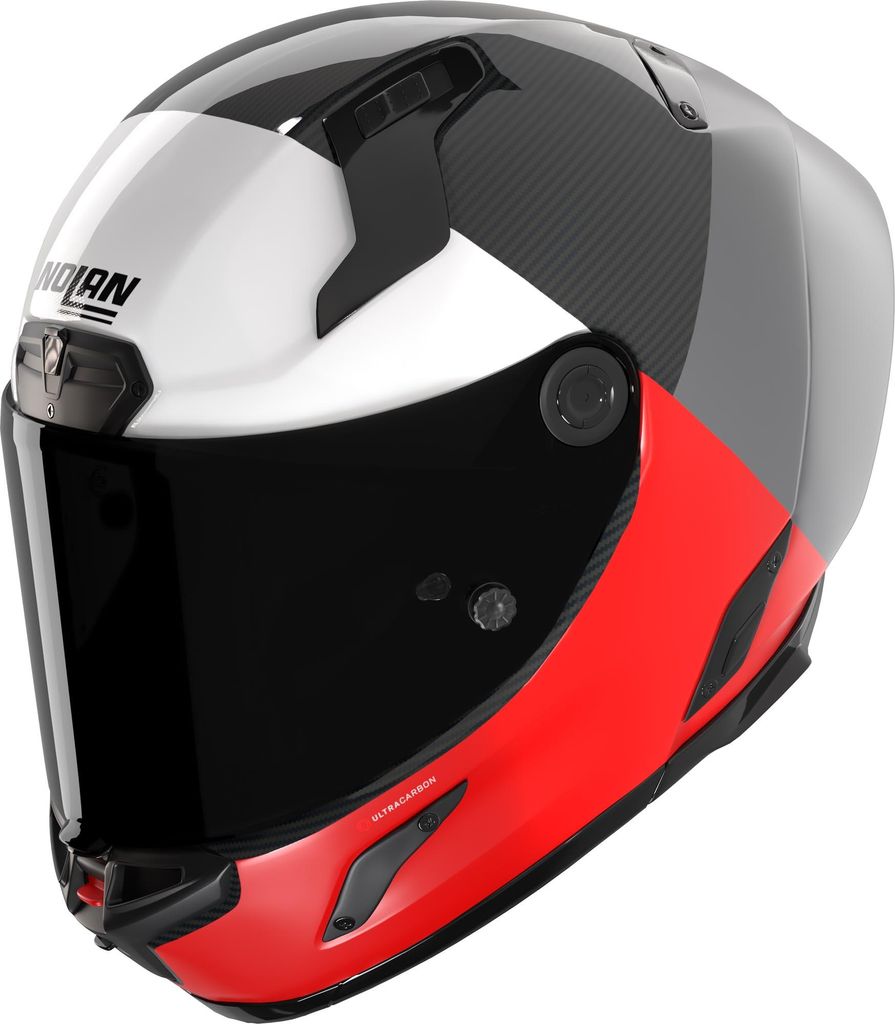 Nolan X-804 RS Ultra Carbon Blocco Helm, grau/rot, S (56)