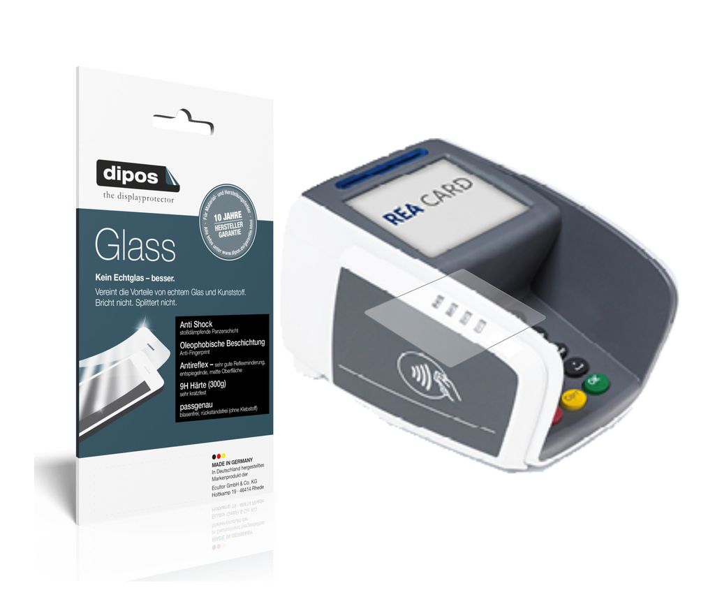 2x Schutzfolie für REA CARD T7 pro touch matt - Anti-Shock Produktbild 