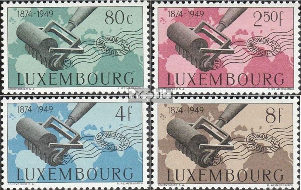 Briefmarken Luxemburg 1949 Mi 460-463 (kompl.Ausg.) postfrisch 75 Jahre UPU