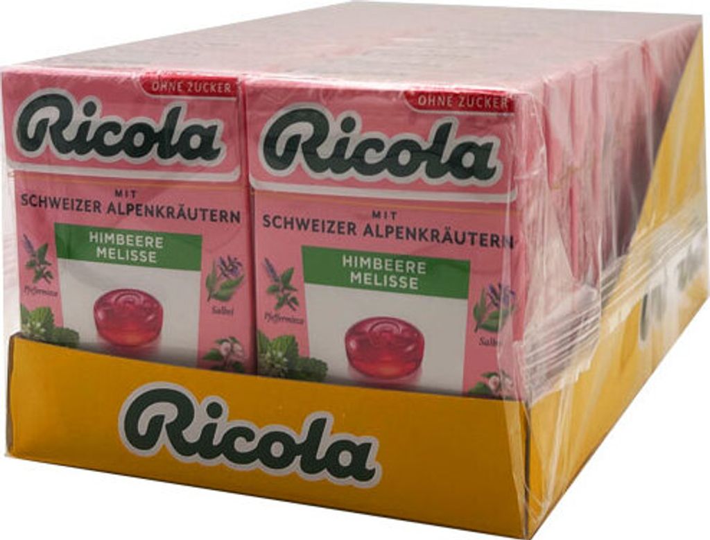 Ricola Himbeer Melisse Bonbons, 20x 50g