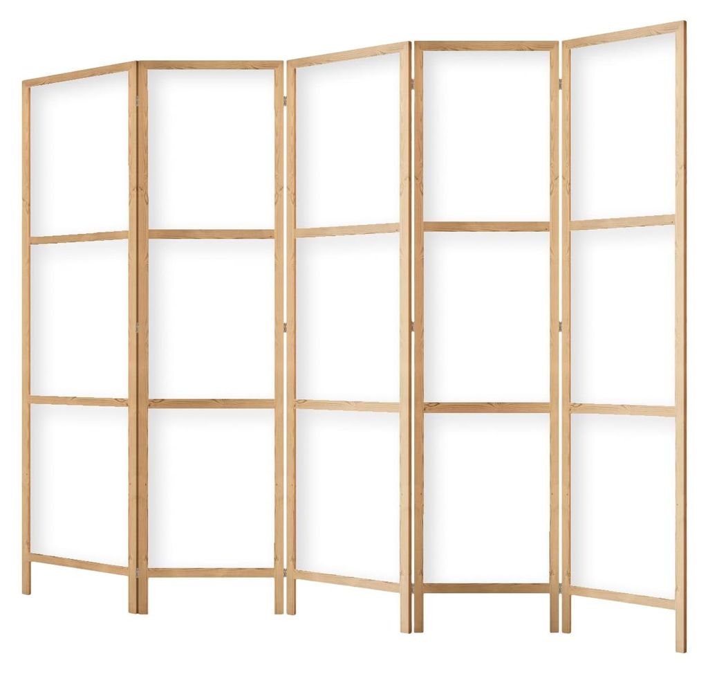 framed concept - Paravent Raumteiler aus Holz 225x172 cm, 5-teilig, einseitig, im orientalischen Stil