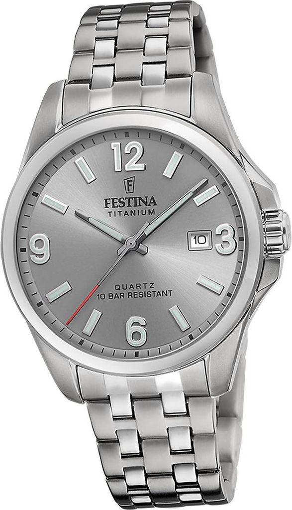Festina Herrenuhr Titanium Armbanduhr Titan silber D2UF20696/2