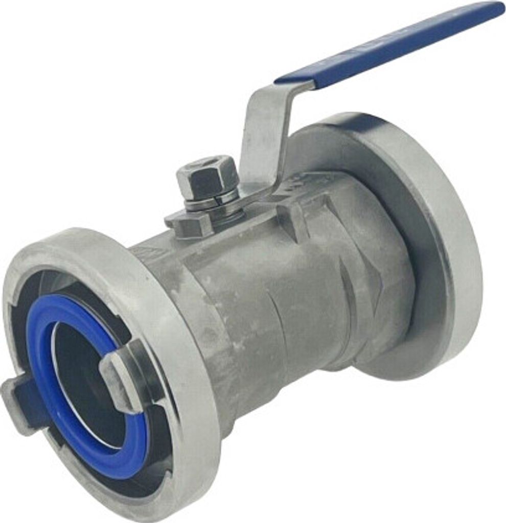 Trinkwasser Kugelhahn Schlauchabsperrung Storz B 2" DN50 DVGW KTW Edelstahl