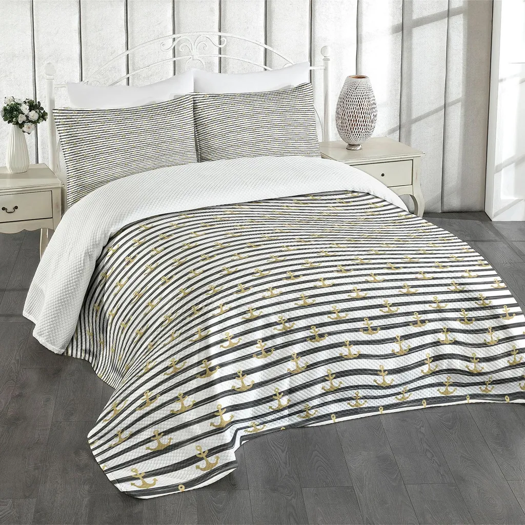 Set Letto ABAKUHAUS 220x220 Anker - Copriletto Stile Cruise Ocean