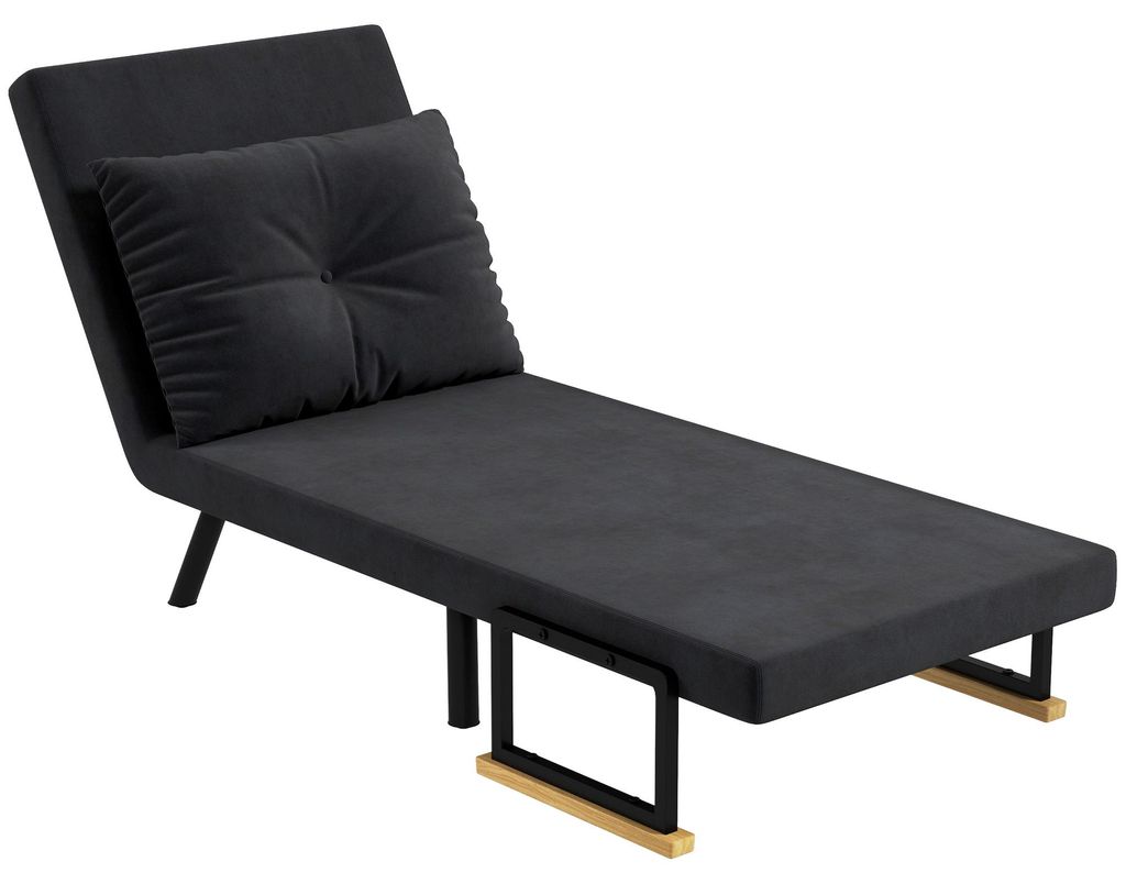 HOMCOM spací křeslo, jednosedací pohovka s funkcí lůžka, Obrázek produktu 