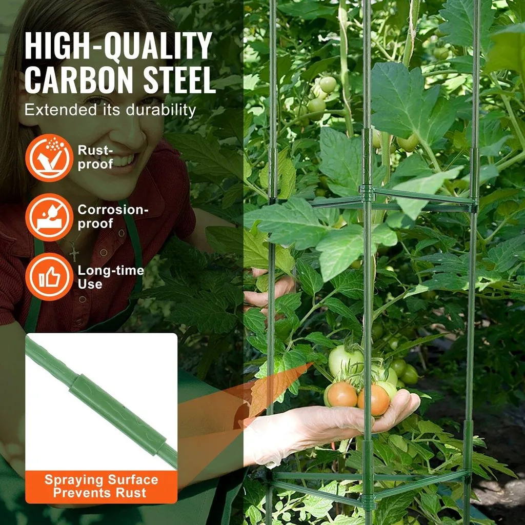 Supports pour Plants de Tomates 122 cm - Kit de 6 Tuteurs Verticaux XL - 3