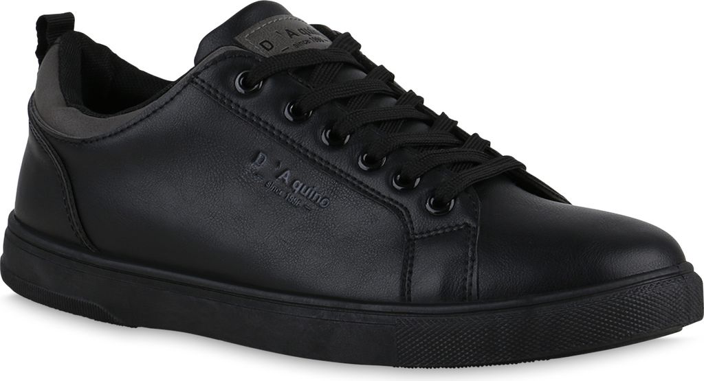 VAN HILL Herren Sneaker Low Schnürer Bequeme Freizeit Schuhe 840513, Farbe: Schwarz, Größe: 41