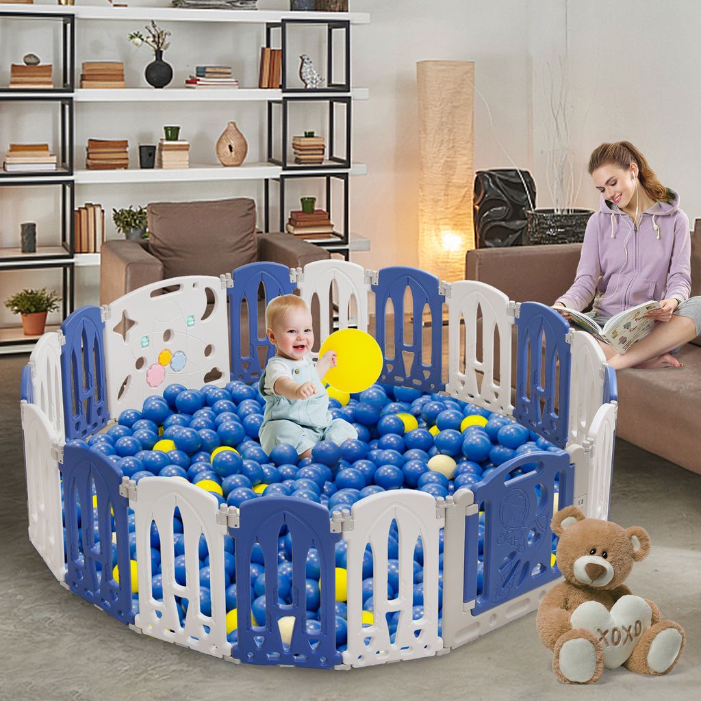 COSTWAY 124 X 124cm Baby Laufstall Faltbar, Tragbar Produktbild-Vorschau 5