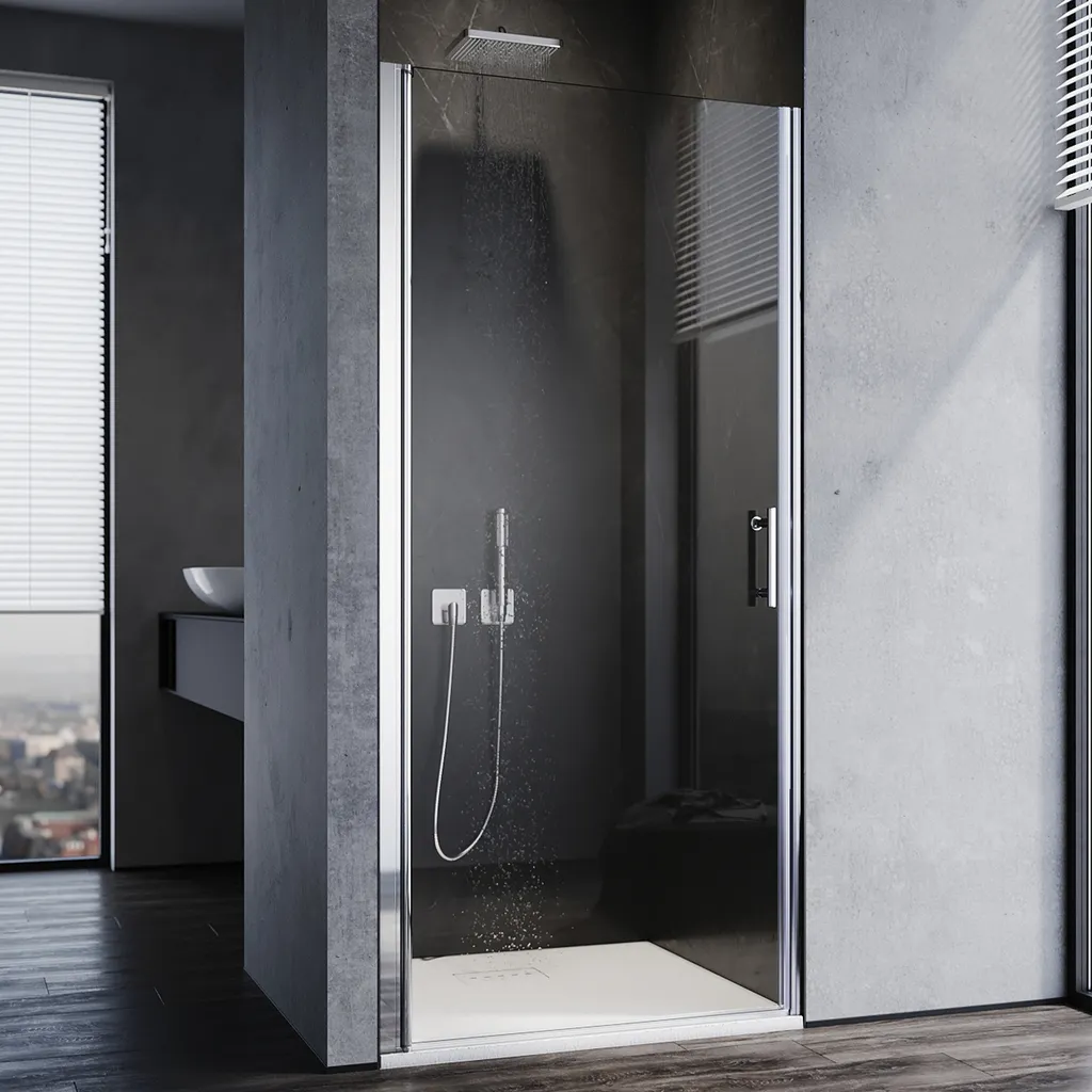 SONNI Porte de Douche 90x185 cm en Verre ESG avec Nano-Revêtement