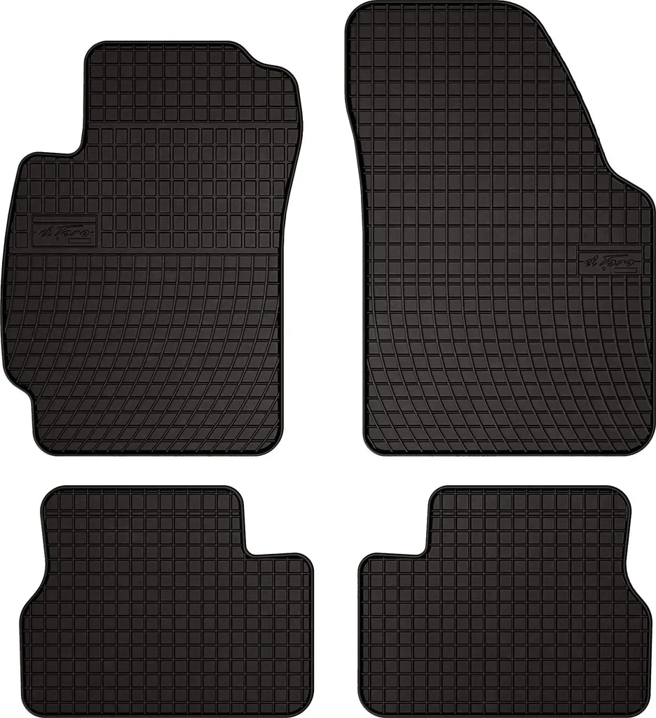 Tappetini auto in gomma adatto per Honda HR-V I (1999-2006, crossover, 3 porte) neri, set 4 pz, con fissaggi