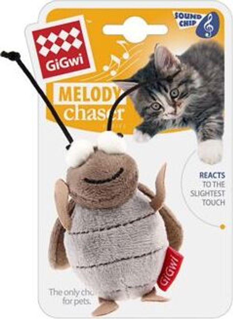 Spielzeugkatze GiGwi Melody Cricket mit Soundchip