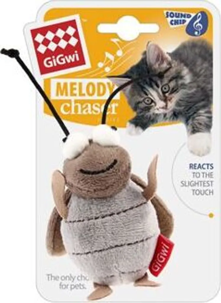 Gatto giocattolo GiGwi Melody Cricket con chip sonoro