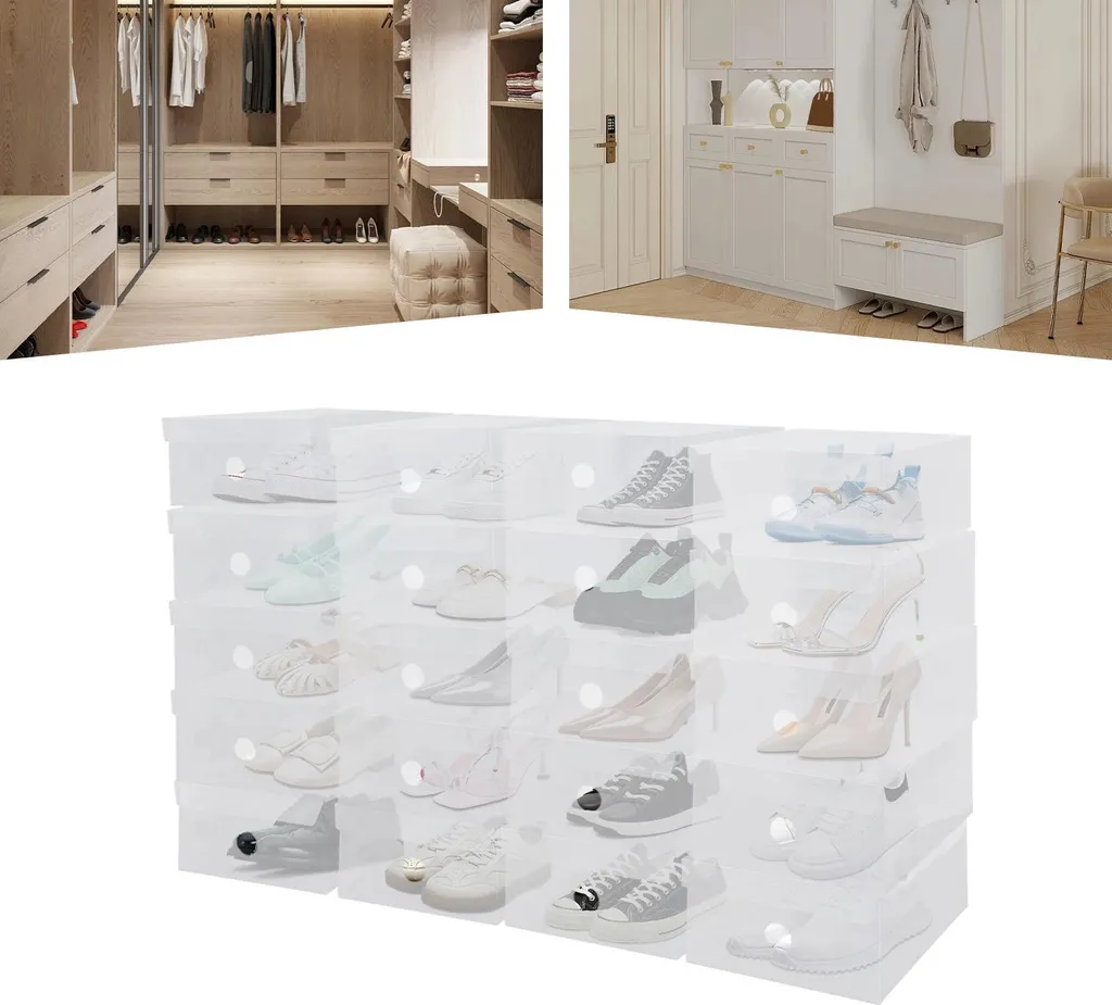 Organisateur de chaussures empilable pour dressing et gain de place