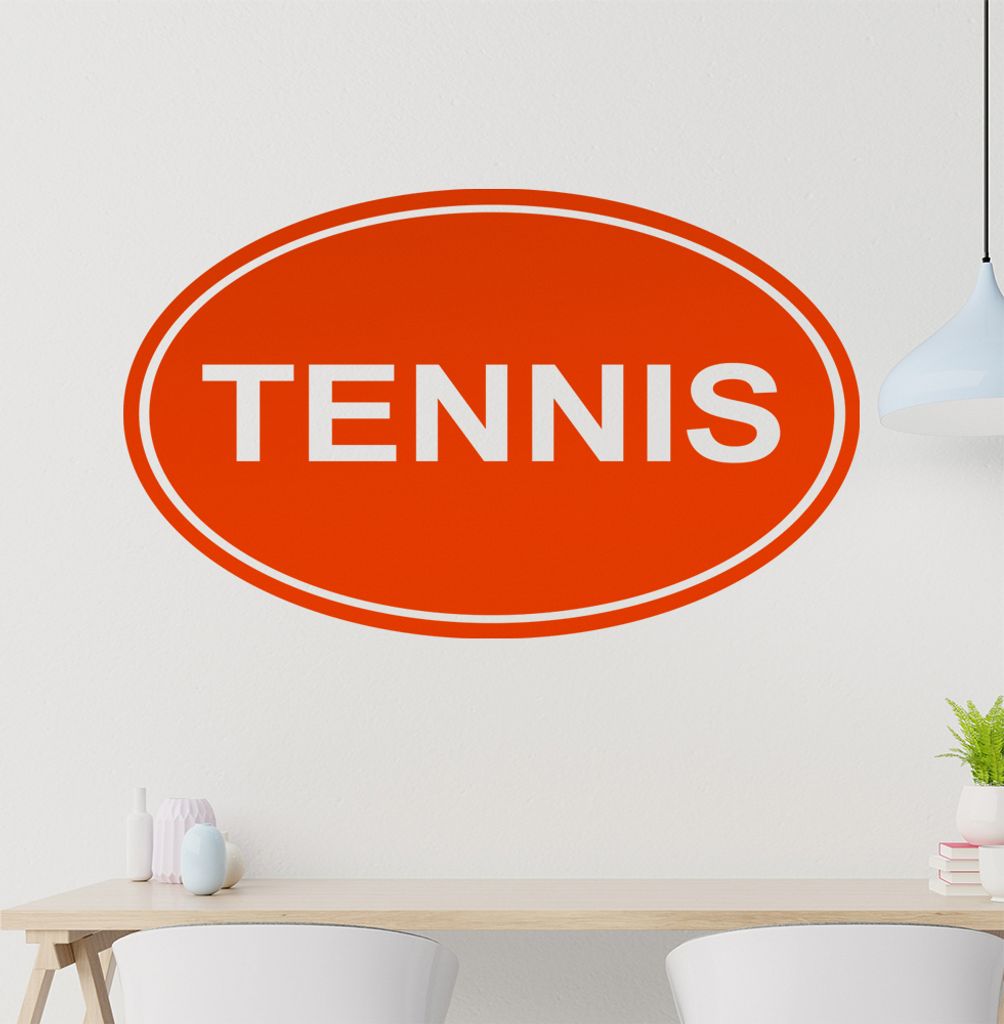 TENNIS Wandtattoo in 6 Größen - Wandaufkleber Wall Sticker - Dekoration, Küche, Wohnzimmer, Schlafzimmer, Badezimmer
