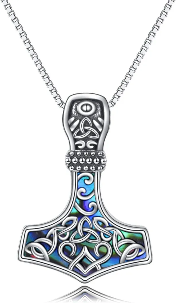 Ciondolo Mjolnir Argento Sterling 925 - Collana Thor Martello Design