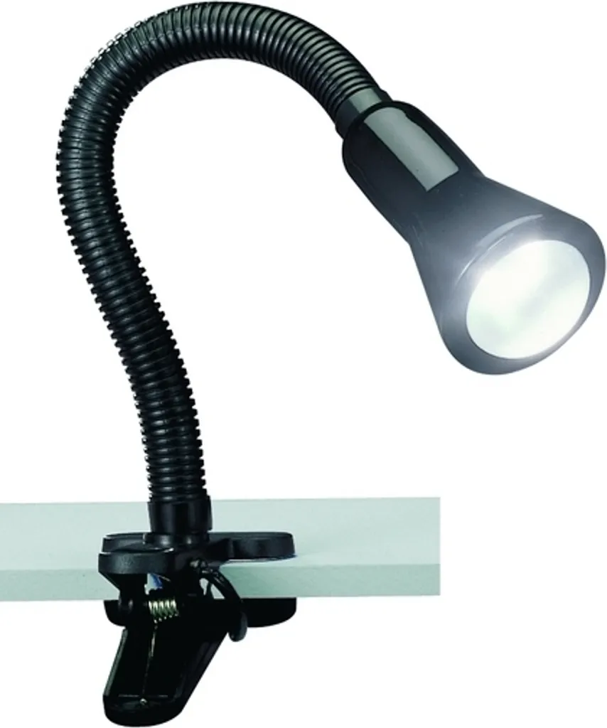 Trio Lighting 5028010-02 Flexo | Lampada Orientabile con Pinza Nera E14