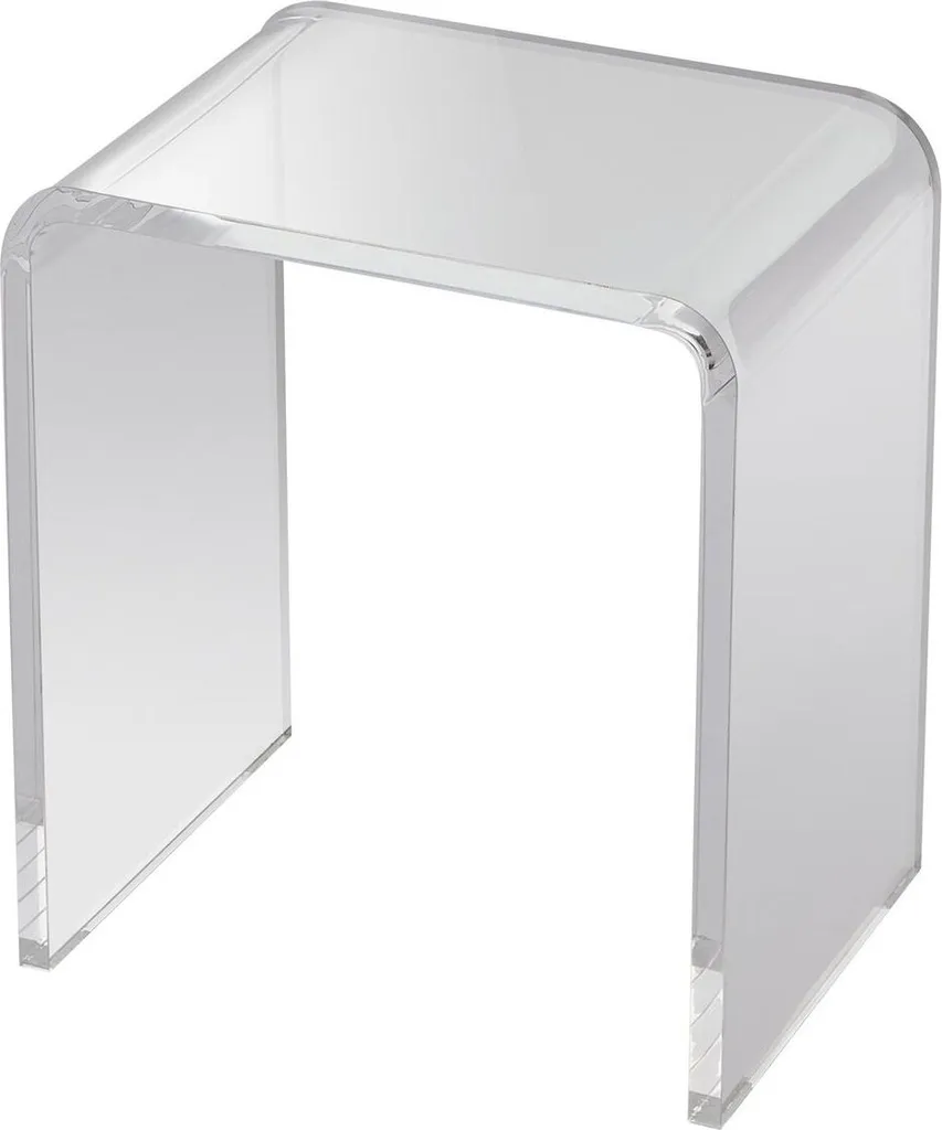 Table d'appoint gain de place en acrylique transparent pour petits espaces