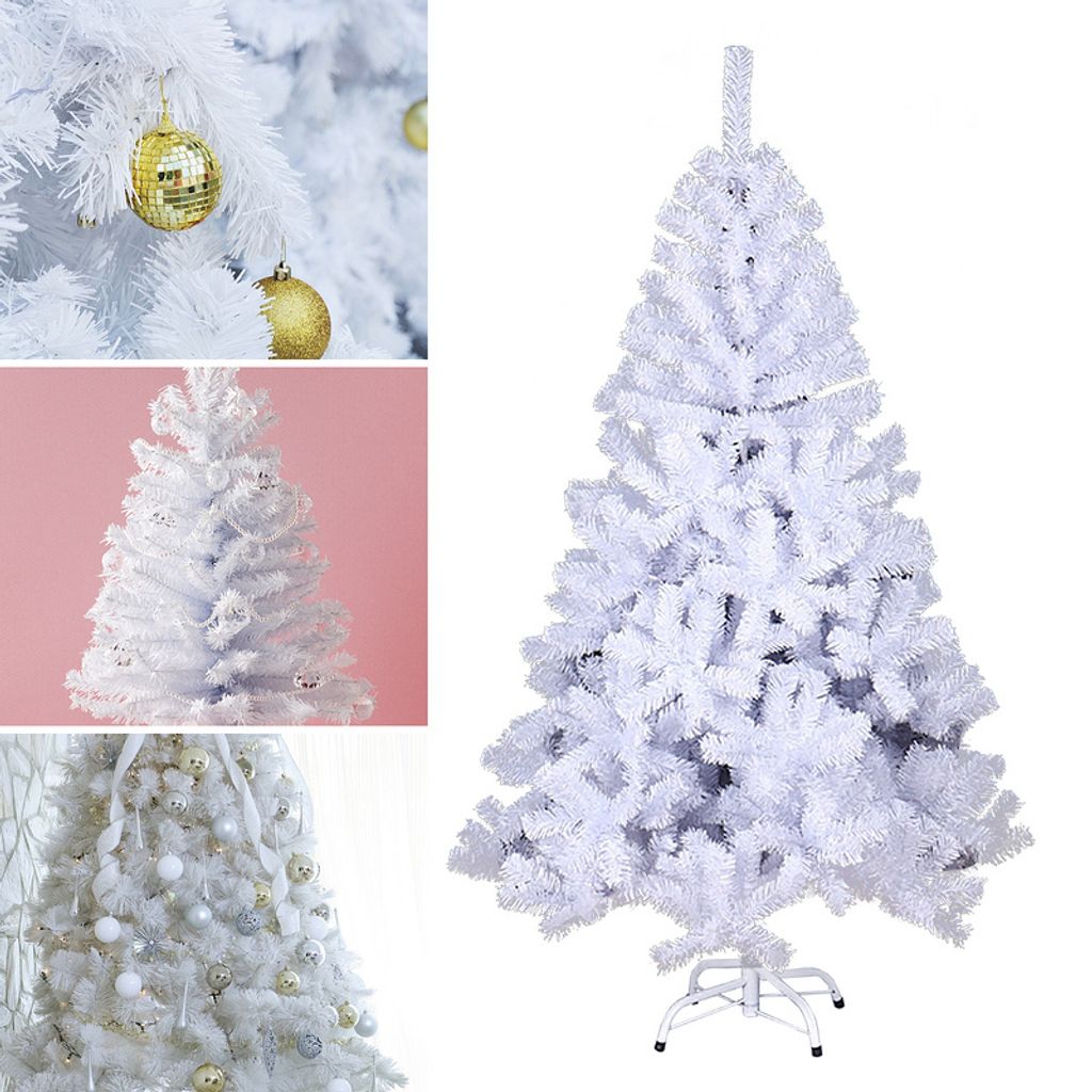 Jopassy Weihnachtsbaum Weihnachtsdeko Kunststoff Auswahl mit Ständer 210cm Weiß