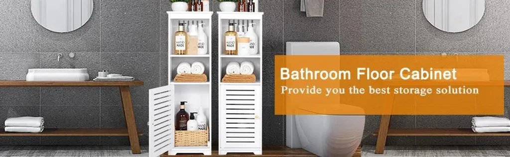 Meuble WC plastique imperméable blanc 80cm de haut avec porte papier - 7