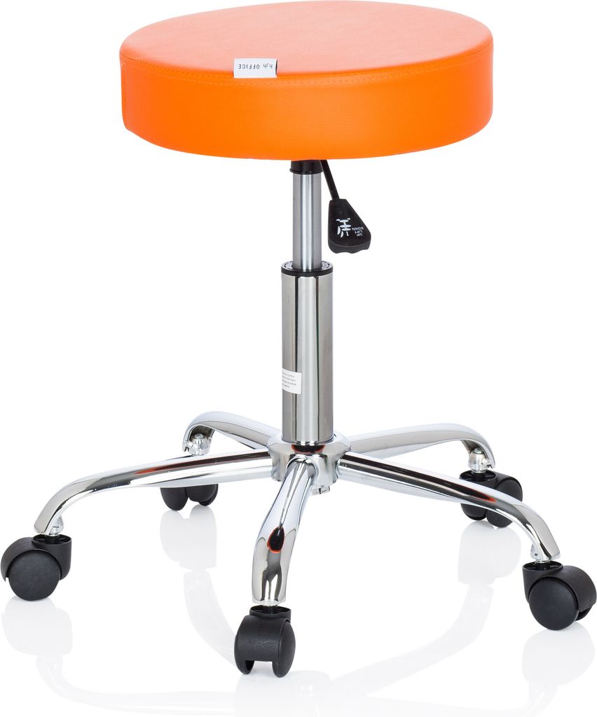 hjh OFFICE Drehhocker OPERATOR II Rollhocker Arbeitshocker, Produktbild 3